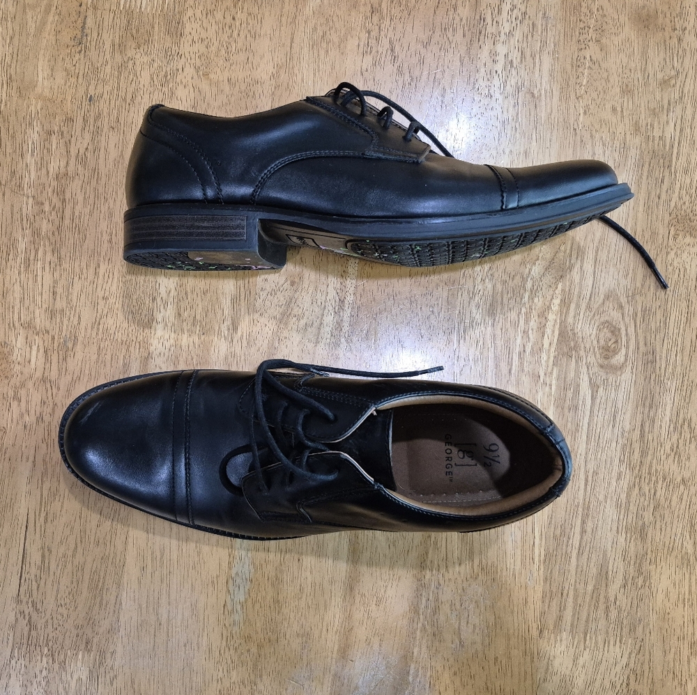 🔥 George Black Branford Casual Dress Oxfords Shoes
